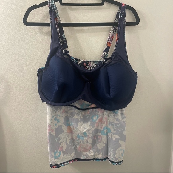Lands End 2 piece Tankini swimsuit size 18 - Picture 5 of 6